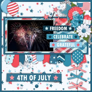 RED WHITE + BLUE - TWIN MOM SCRAPS