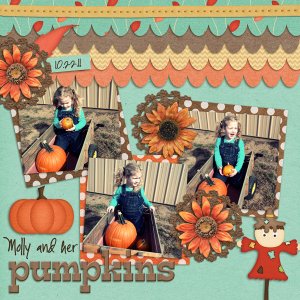 Molly and Her Pumpkins