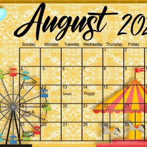 Aug Calendar