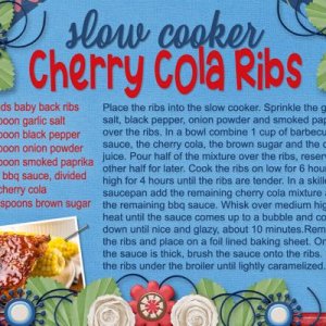 Slow Cooker Cherry Cola Ribs