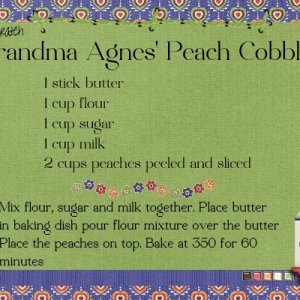 Recipe 8 Peach Cobbler