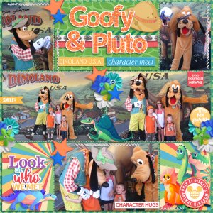 Goofy + Pluto Dinoland Character Meet
