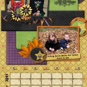 October calendar page
