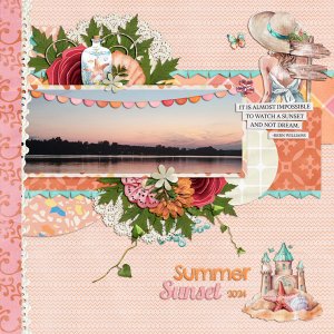 enchanting summer sunset on the lake