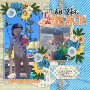 Easy Breezy Summer Beach with Word Art + Plaids-Aimee September Templat