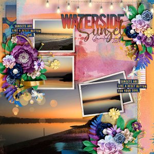 Waterside sunset