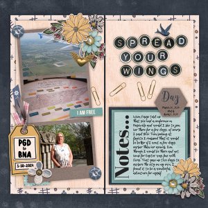 Travel Notebook Journey 03 Temp #3-Miss Fish Free Spirit-LisaRosa