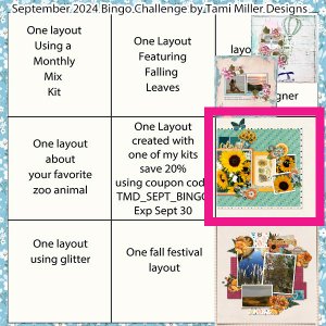 September 2024 bingo layout