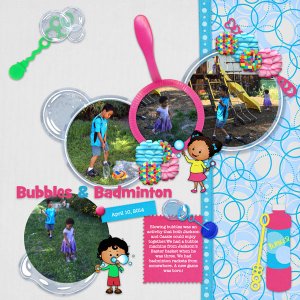 Bubbles + Badminton
