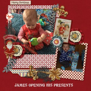 James Opening His Presents