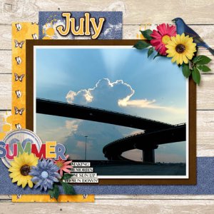 July calendar topper