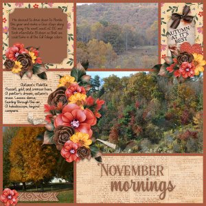 Perforated  Pocket 1 Temp #4-Miss Fish with November Morning-GingerBread La