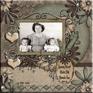 Granny Hazel with my mom and twin