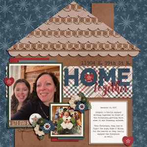 Abigail + Kellie enjoying the fireplace + working a puzzle 12.15.20