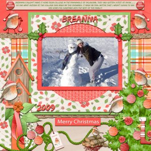 Breanna Building me a Snowman at College