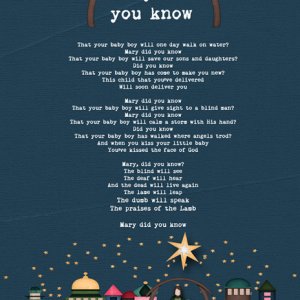 Mary did you know