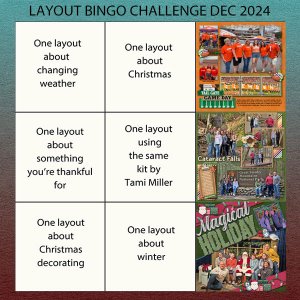 2024 December Layout Bingo Card