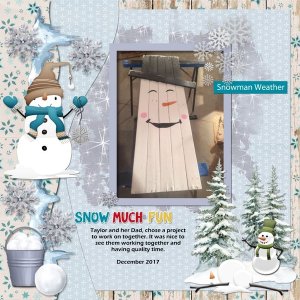 Wooden Snowman
