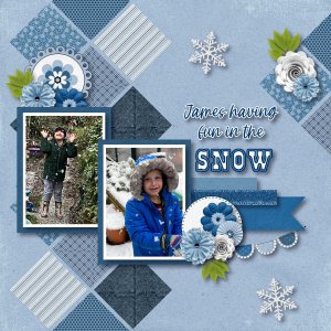 James Having Fun In The Snow