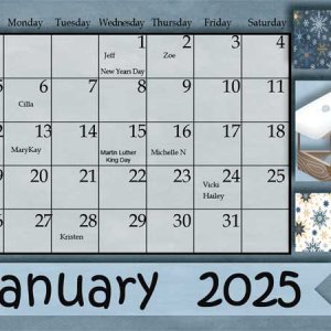 2025 Jan Calendar