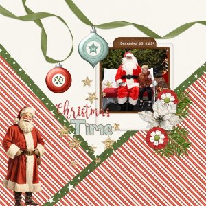 Ollie with Santa White Christmas