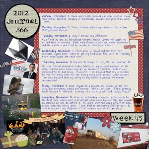 Journal 366, Week 45