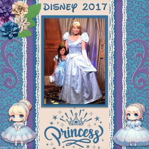 Kingslie and Cinderella at Disney 2017