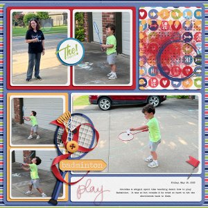 Jaxon playing Badminton with Grandma 5.26.2023