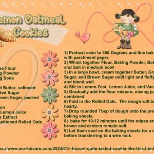 Lemon Oatmeal Cookies