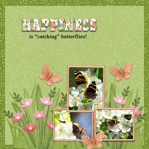 HAPPINESS is "catching" butterflies.