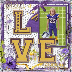 Kadence in Football Uniform