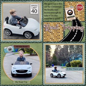 Luca Drives His Car