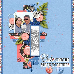 Cute Chicks Stick Together