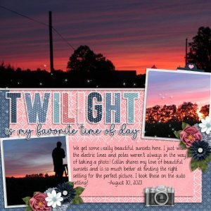 Twilight is my favorite time of day