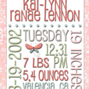 Birth announcement decoration