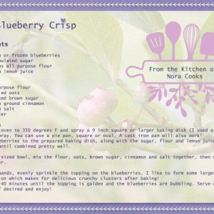 Easy Blueberry Crisp Recipe Card