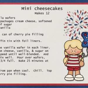 Mini Cheese Cake Recipe Card