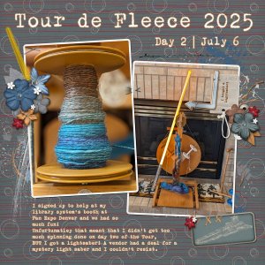 Lightsabers and Handspinning - Tour de Fleece 25 day 2