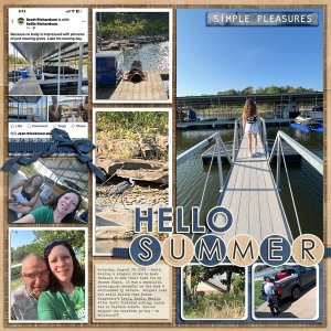 At the lake - mow day & lunch at Captain John's 8.24.2024