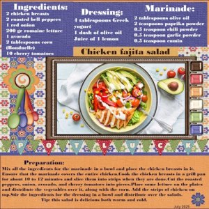 25th-July 2025 Recipe Card Challenge-25- Chicken fajita salad.jpg