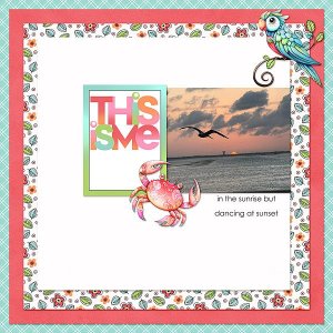 This is me crabby in the sunrise but happy at sunset