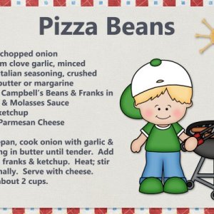 Pizza Beans Recipe Card