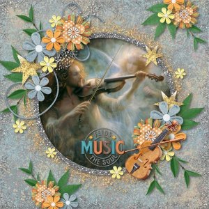 Angel and violin