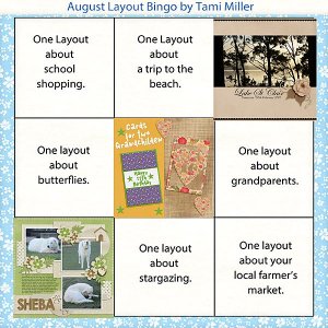 Layout Bingo Chart for August