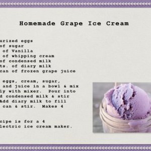 Homemade Grape Ice Cream Recipe