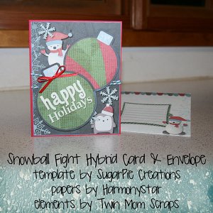 Snowball Fight Card and Envelope