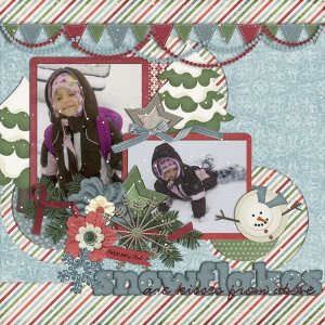 snowflakes kisses