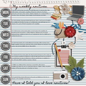 My weekly routines