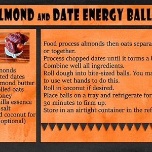 Recipe Card - Almond and Date Energy Balls