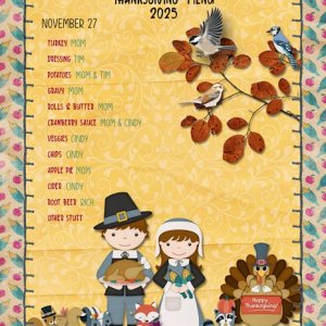 Thanksgiving 2025 menu
